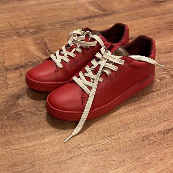 COACH | Lowline Luxe Low Top Sneakers | RED - Picture 5 of 8